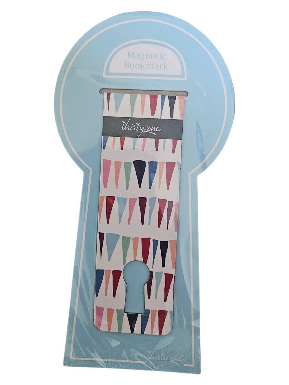 NEW Thirty-One Magnetic Bookmark Geometric Flags Page Clip Bookish Accessories